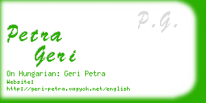 petra geri business card